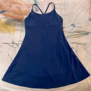 Halara Everyday Cloudful 2-in-1 Flare Activity Dress - Paeonia Ocean Blue